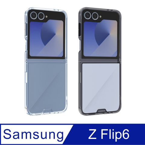 hoda 好貼 Samsung Galaxy Z Flip6 晶石鋼化玻璃軍規防摔保護殼