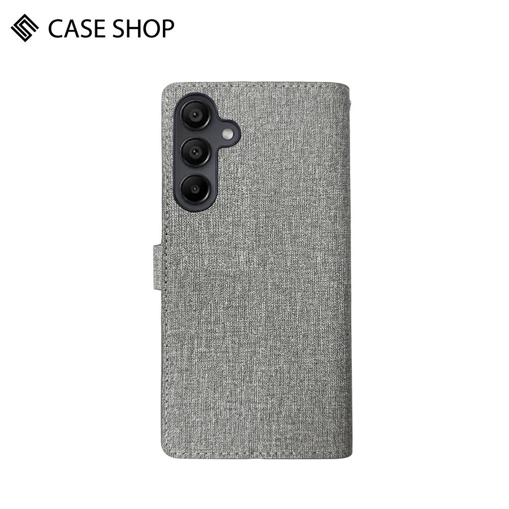 CASE SHOP Samsung A16 前收納側掀皮套-黑