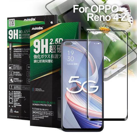 NISDA for OPPO Reno 4 Z 完美滿版玻璃保護貼-黑色