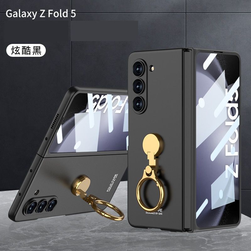   【ACE_CASE】 Samsung Galaxy Z  Fold5 磨砂殼膜合體 三軸指環支架 手機殼 保護殼 保護套(多色可選)