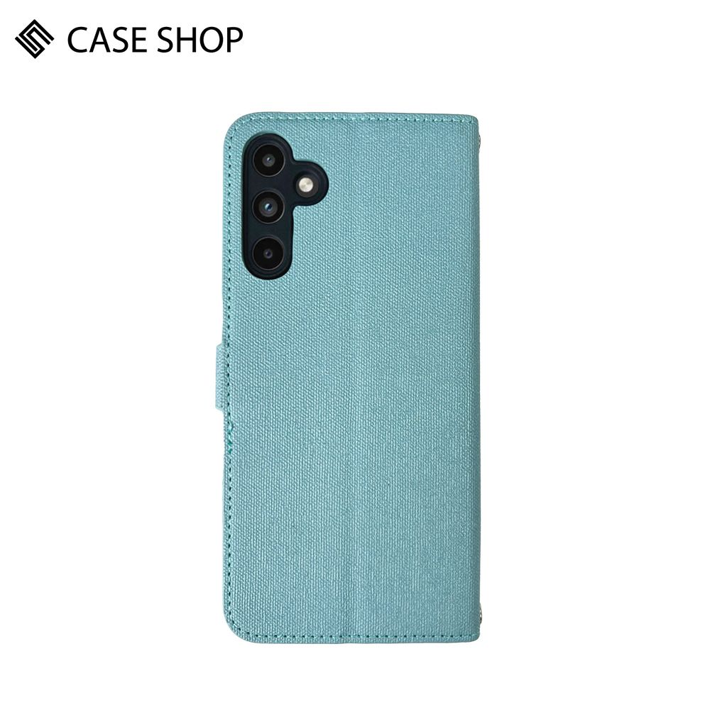 CASE SHOP  Samsung  A15前收納皮套背帶組-藍