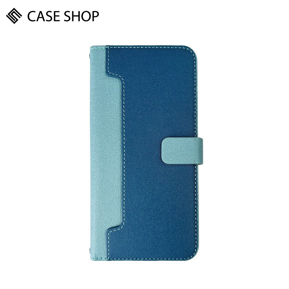 CASE SHOP  Samsung  A25前收納皮套背帶組-藍