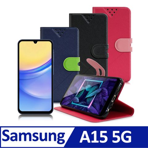 NISDA For Samsung Galaxy A15 5G 風格磨砂側翻支架皮套