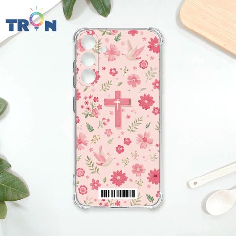 TRON 三星 A15 5G 十字架彩繪玻璃  載具 四角防摔殼 手機殼