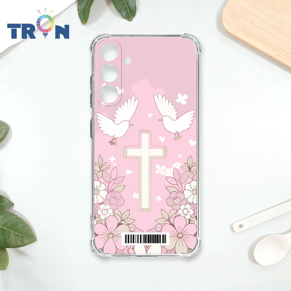 TRON 三星 A15 5G 十字架彩繪玻璃  載具 四角防摔殼 手機殼