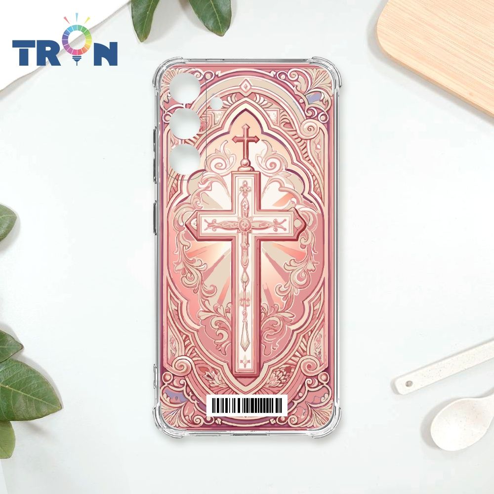  TRON 三星 A15 5G 十字架彩繪玻璃  載具 四角防摔殼 手機殼