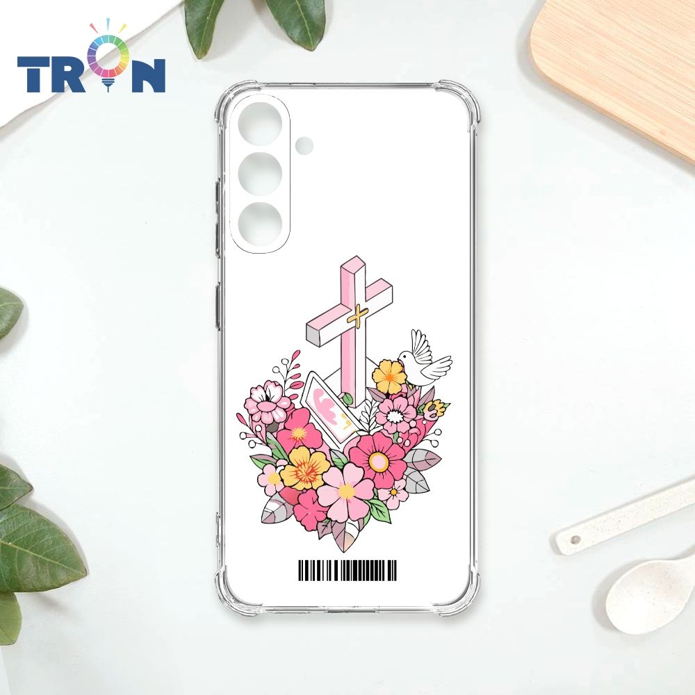  TRON 三星 A15 5G 十字架彩繪玻璃  載具 四角防摔殼 手機殼