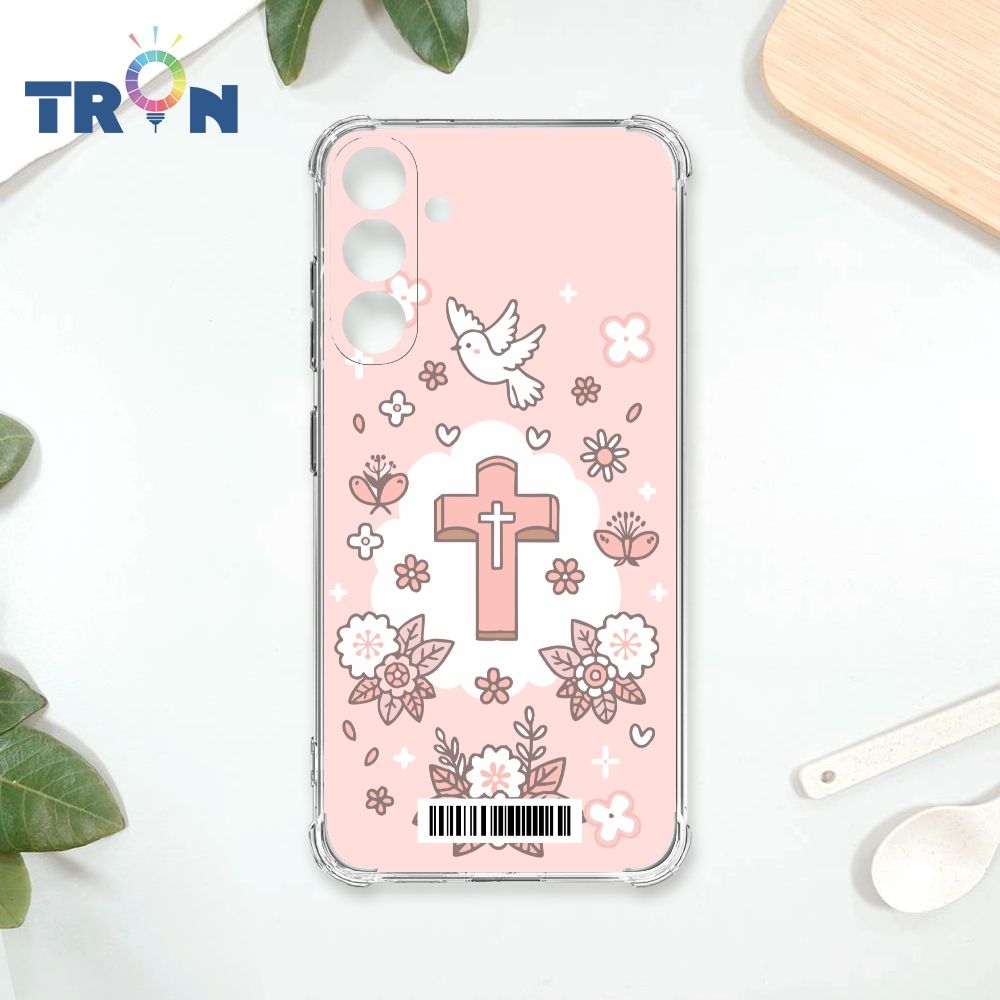  TRON 三星 A15 5G 十字架彩繪玻璃  載具 四角防摔殼 手機殼