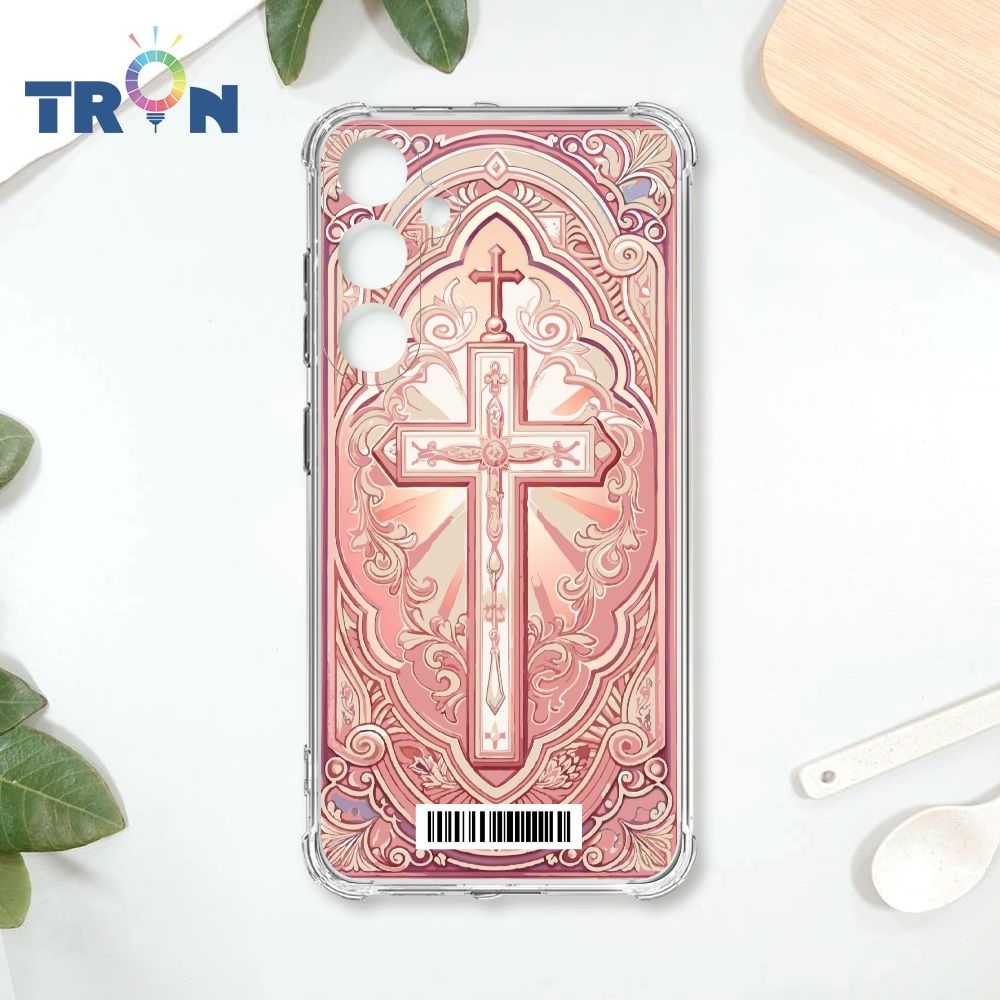  TRON 三星 A35 十字架彩繪玻璃  載具 四角防摔殼 手機殼