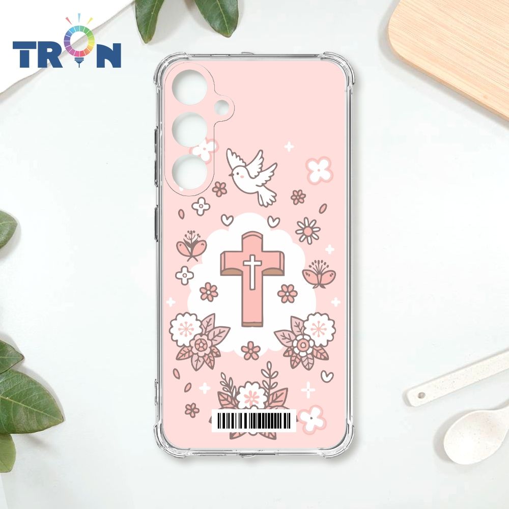  TRON 三星 A35 十字架彩繪玻璃  載具 四角防摔殼 手機殼