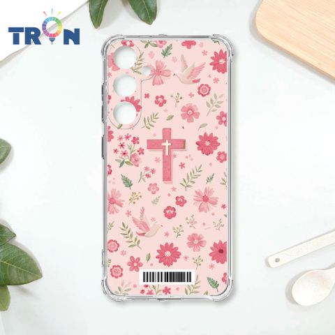 TRON 三星 A55 十字架彩繪玻璃  載具 四角防摔殼 手機殼