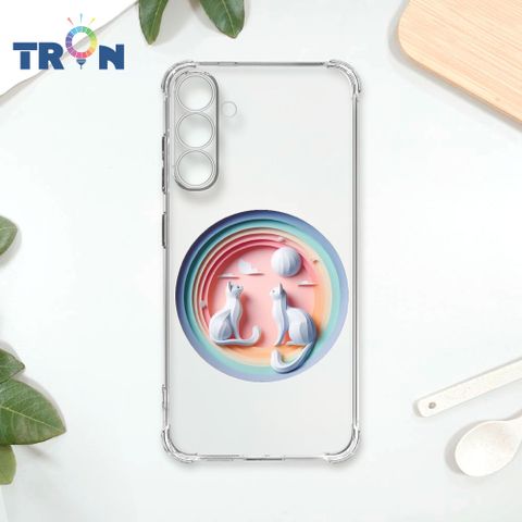 TRON 三星 A15 5G 可愛紙雕貓咪 四角防摔殼 手機殼