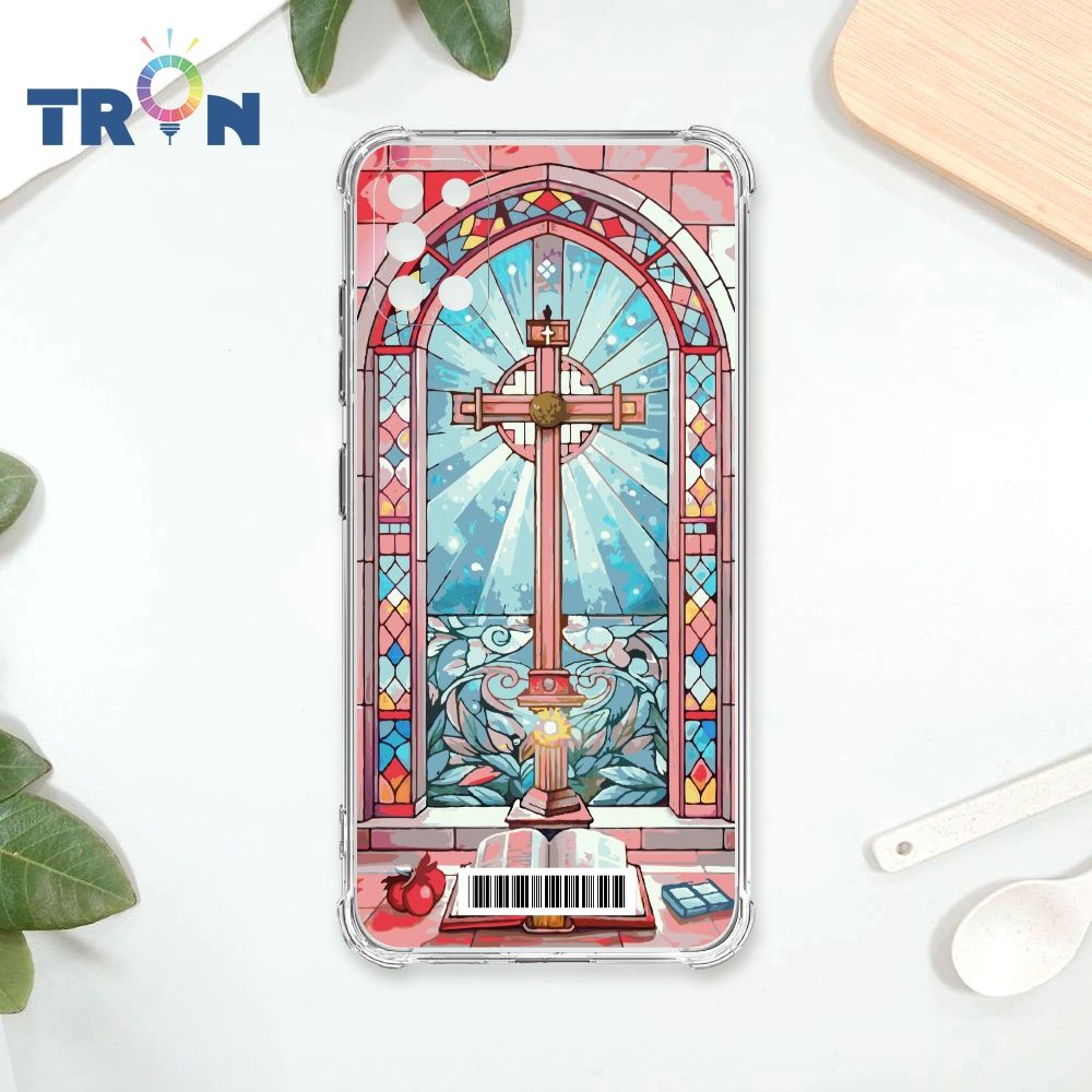  TRON 三星 A31 十字架彩繪玻璃  載具 四角防摔殼 手機殼