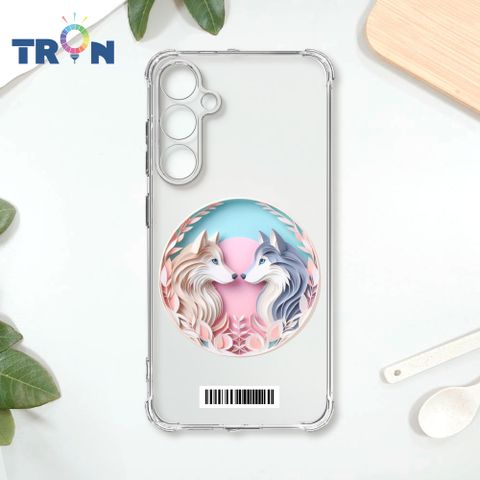 TRON 三星 A55 可愛紙雕哈士奇  載具 四角防摔殼 手機殼
