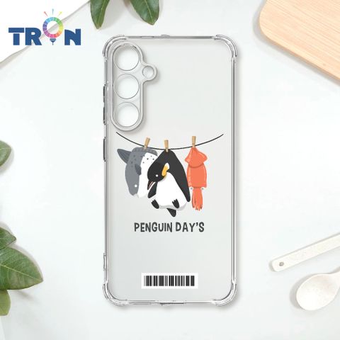 TRON 三星 A55 曬企鵝  載具 四角防摔殼 手機殼