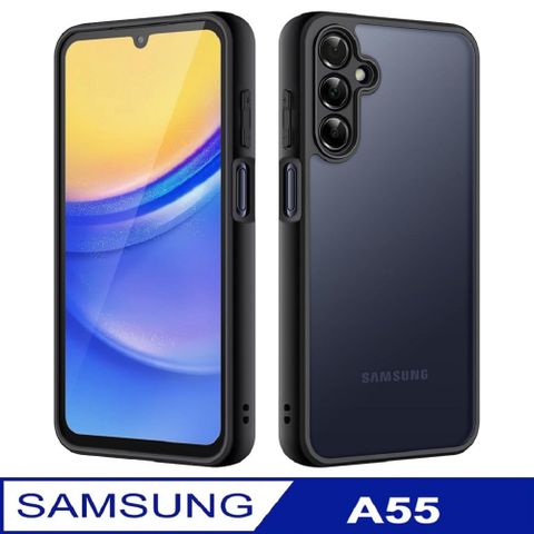 Samsung Galaxy A56凡盾磨砂膚感半透明PC背蓋+TPU軟邊框手機殼保護殼保護套