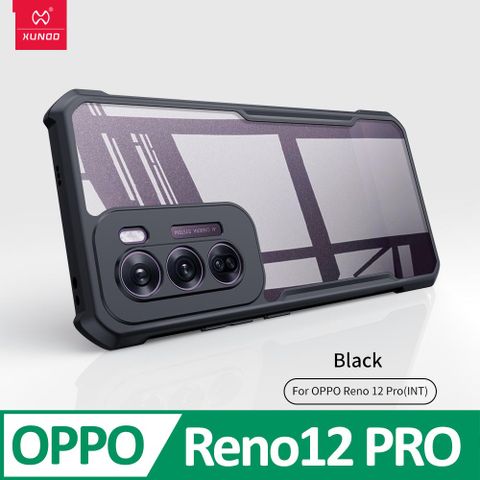 XUNDD 甲蟲系列 OPPO Reno 12 PRO 防摔保護軟殼 炫酷黑