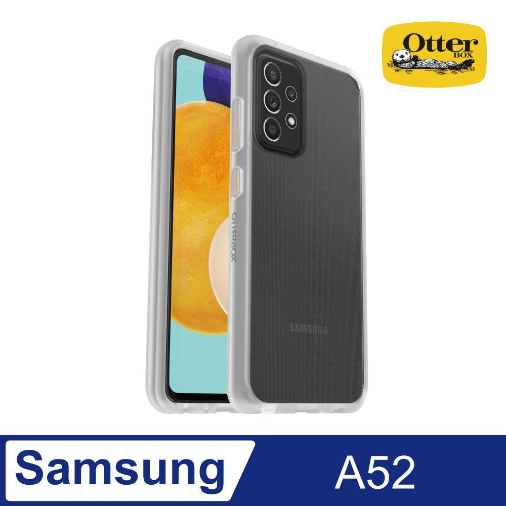 OtterBox Samsung Galaxy A52 React輕透防摔殼-透明- PChome 24h購物