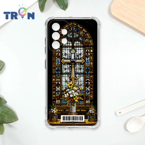 TRON 三星 A52/52s 十字架彩繪玻璃  載具 四角防摔殼 手機殼
