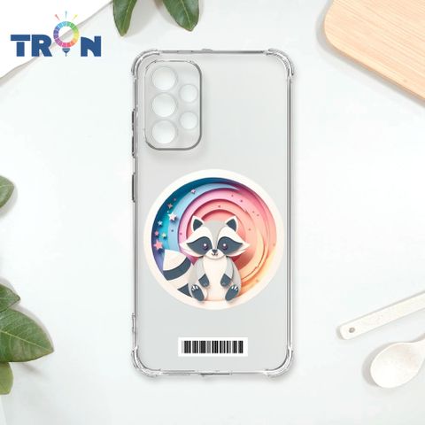 TRON 三星 A52/52s 可愛紙雕浣熊  載具 四角防摔殼 手機殼