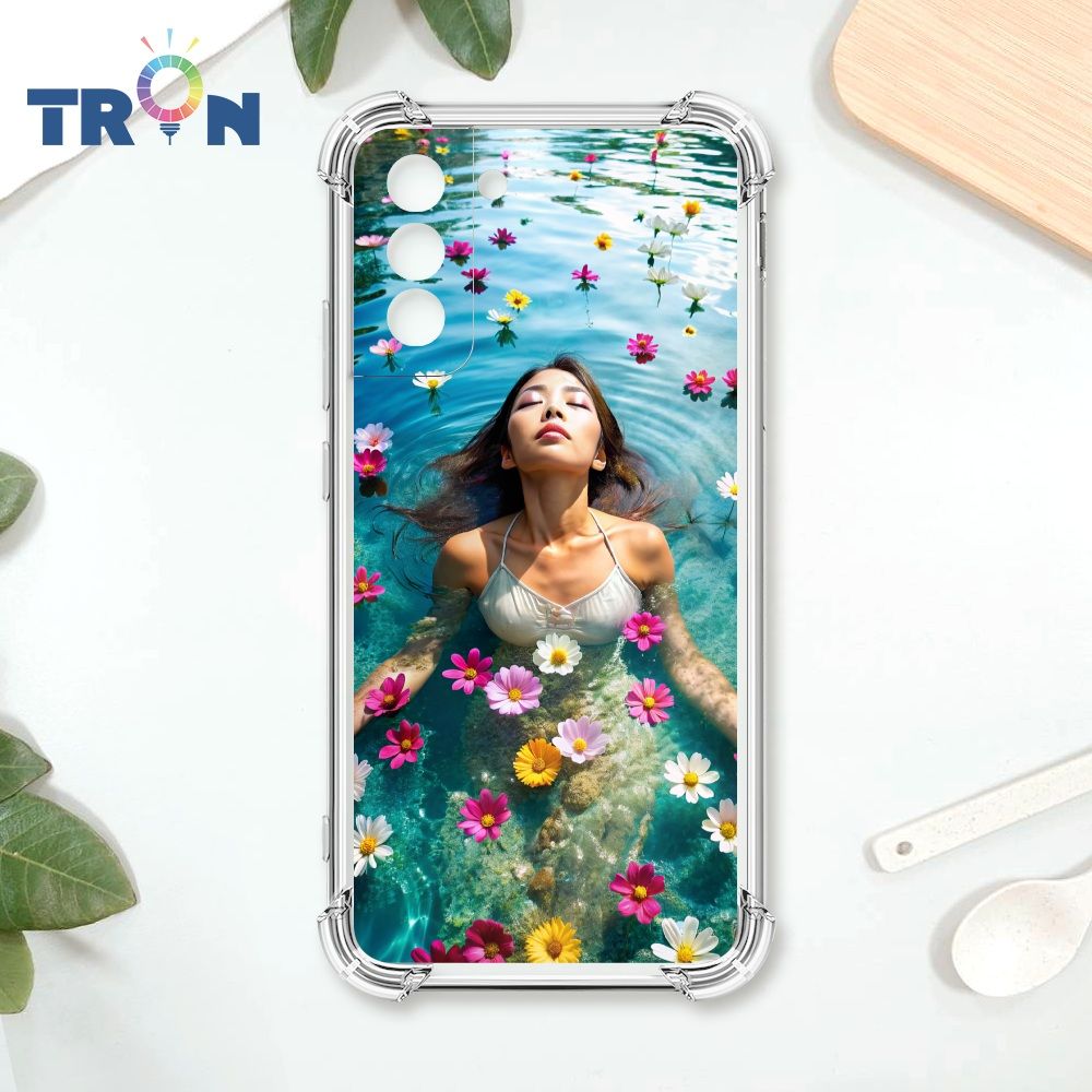  TRON 三星 S21 花海中游泳的少女 四角防摔殼 手機殼