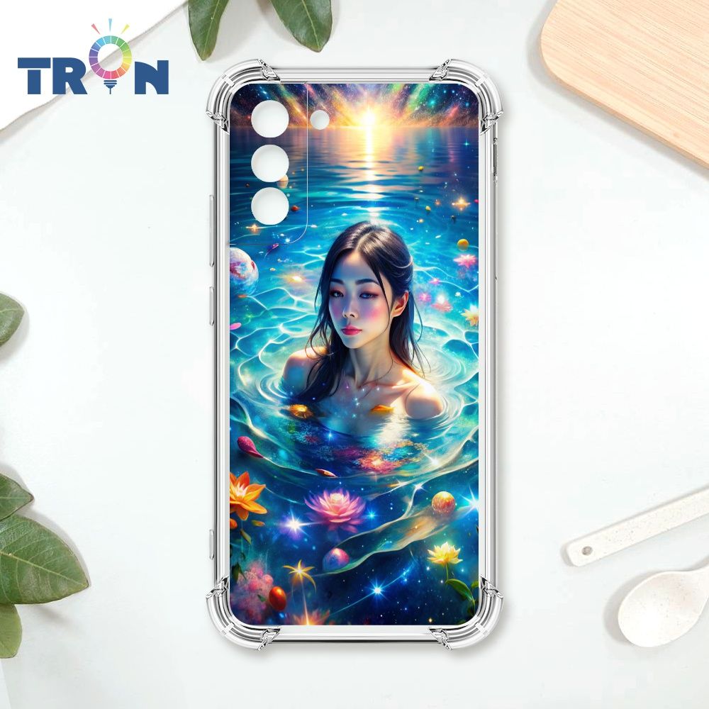  TRON 三星 S21 花海中游泳的少女 四角防摔殼 手機殼