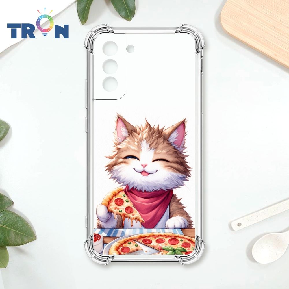  TRON 三星 S21 貓咪美食評鑑家 四角防摔殼 手機殼