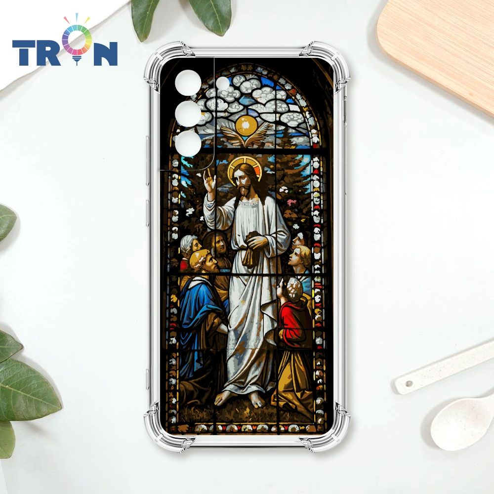  TRON 三星 S21 PLUS 耶穌彩繪玻璃 四角防摔殼 手機殼