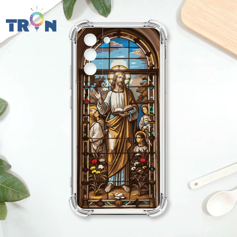  TRON 三星 S21 PLUS 耶穌彩繪玻璃 四角防摔殼 手機殼