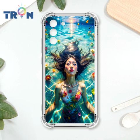 TRON 三星 S21 PLUS 花海中游泳的少女 四角防摔殼 手機殼