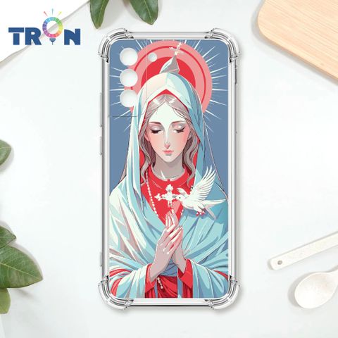 TRON 三星 S21 FE 5G 聖母水彩 四角防摔殼 手機殼