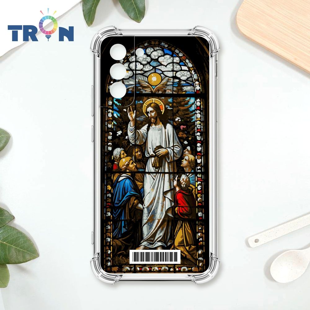  TRON 三星 S21 FE 5G 耶穌彩繪玻璃  載具 四角防摔殼 手機殼