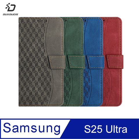 DUX DUCIS SAMSUNG S25 Ultra L003 菱格紋側翻皮套