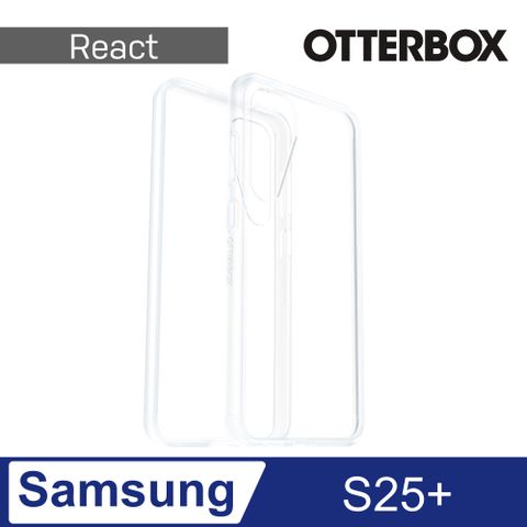 OtterBox Samsung Galaxy S25+ 6.7吋 React輕透防摔殼-透明