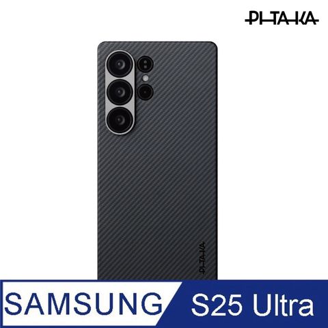 PITAKA Samsung Galaxy S25 Ultra 航太纖維手機殼 - 黑灰