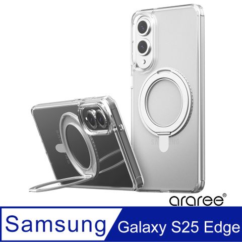 Araree 三星 Galaxy S25 Edge 磁吸式支架保護殼(DUPLE M Stand)