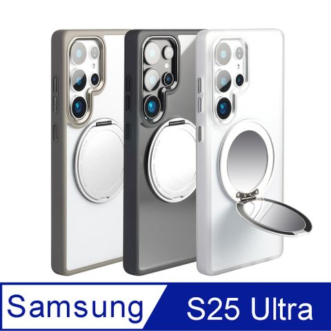 【Mira Winks】YOI系列-單鏡無蓋版 For Samsung S25 Ultra 旋轉磁吸支架+鏡面 保護殼