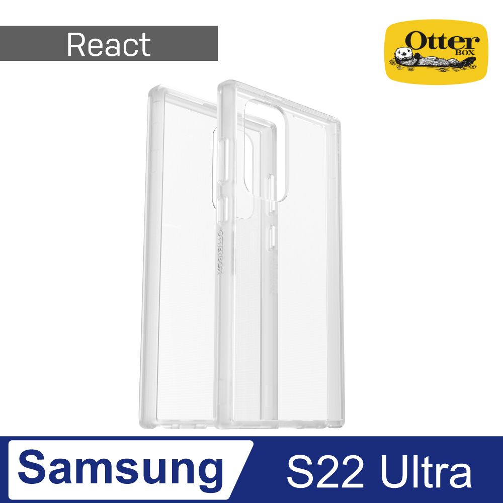 OTTERBOX  Samsung Galaxy S22 Ultra React輕透防摔殼-透明