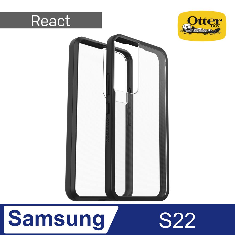 OTTERBOX  Samsung Galaxy S22 React輕透防摔殼-黑