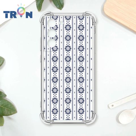 TRON 三星 S22 幾何復古花磚D款 四角防摔殼 手機殼