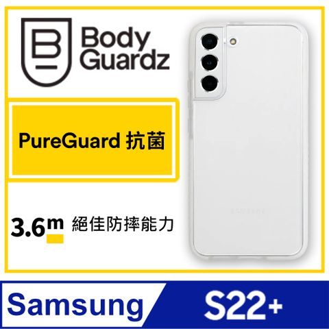 Samsung 三星 美國 BGZ/BodyGuardz  S22+ 專用頂級王牌耐衝擊抗菌軍規殼 - 透明