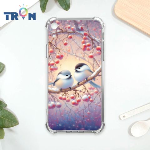 TRON IPhone XR 莓果雪之妖精銀喉長尾山雀 四角防摔殼 手機殼