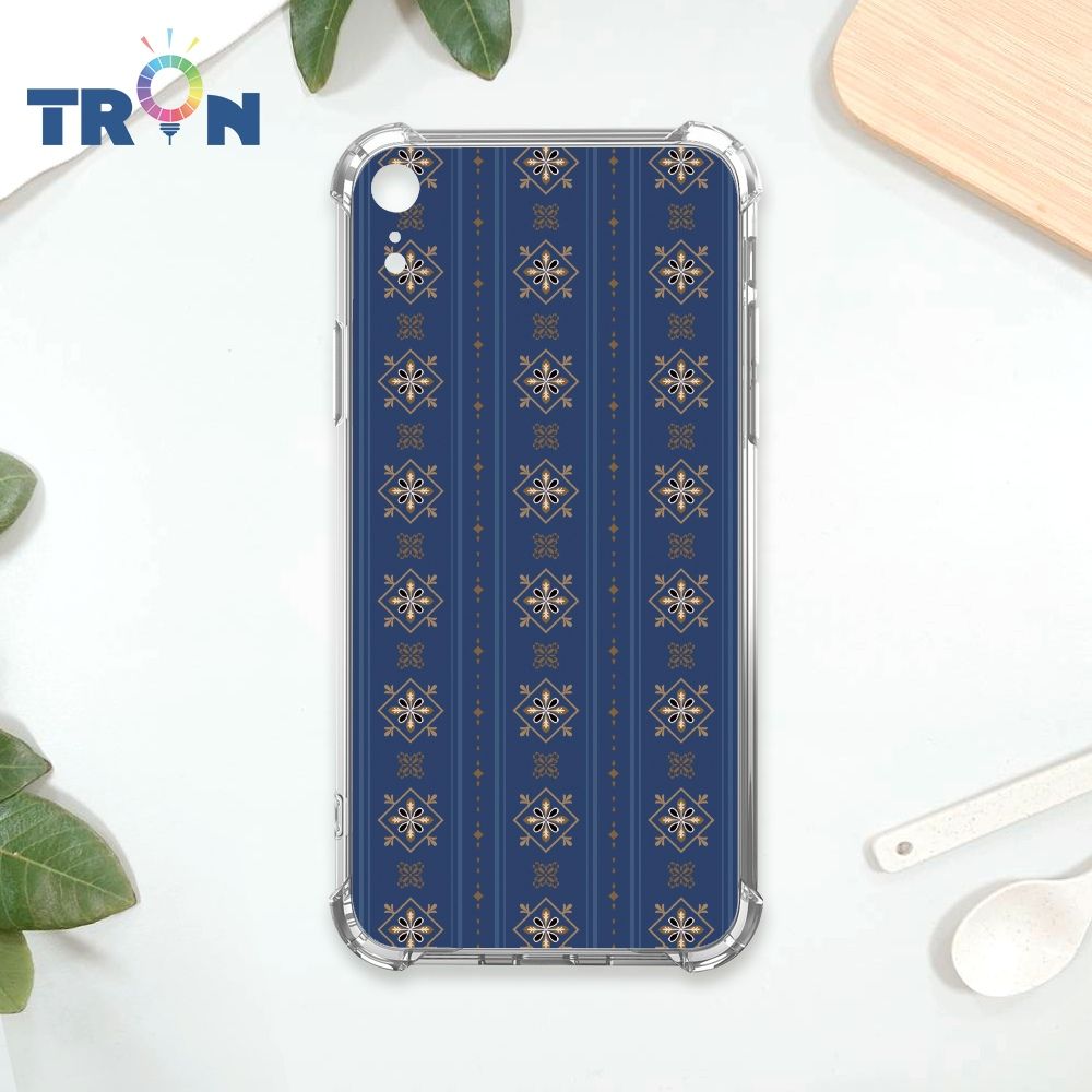  TRON IPhone XR 幾何復古花磚E款 四角防摔殼 手機殼