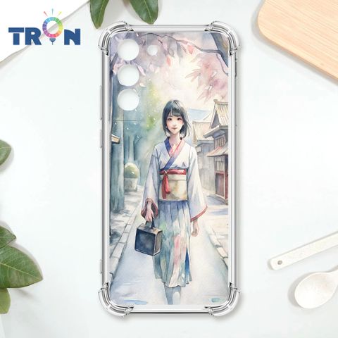 TRON 三星 S22 PLUS 水彩少女 四角防摔殼 手機殼