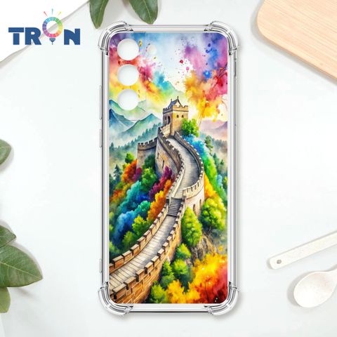 TRON 三星 S22 PLUS 建築水墨彩畫 四角防摔殼 手機殼