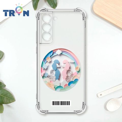 TRON 三星 S22 PLUS 可愛紙雕貴賓狗  載具 四角防摔殼 手機殼