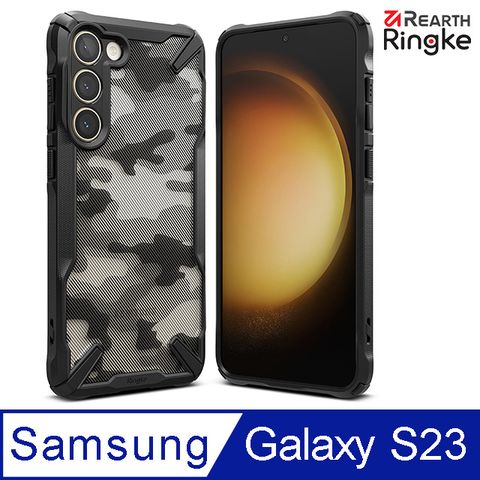 Ringke ｜三星 Galaxy S23 [Fusion X] 防撞手機保護殼－迷彩黑