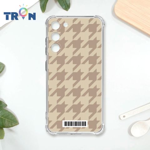 TRON 三星 S23  粉色千鳥紋  載具 四角防摔殼 手機殼