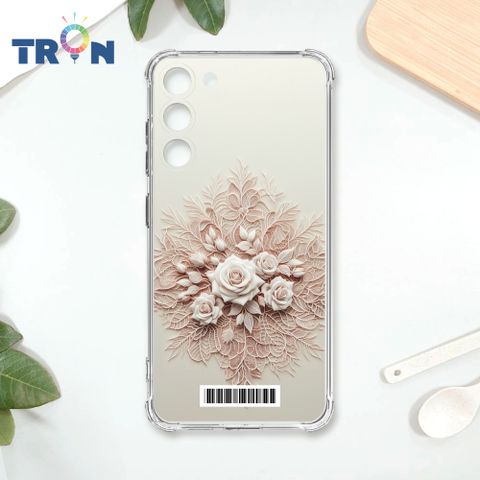 TRON 三星 S23  粉色蕾絲玫瑰系列  載具 四角防摔殼 手機殼