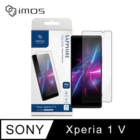 imos Sony Xperia 1 V 2.5D 平面滿版玻璃螢幕保護貼(人造藍寶石)